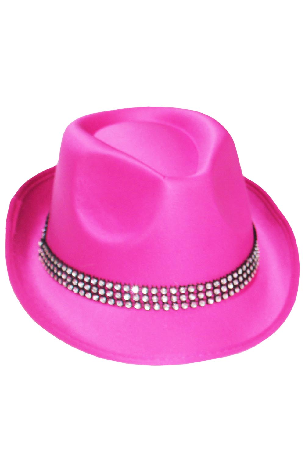CAPPELLO POPSTAR CON BRILLANTINI FUXIA
